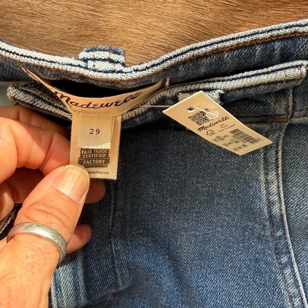 Madewell High-Waist Jeans Tapered Denim Trousers nwt 29 barrel style